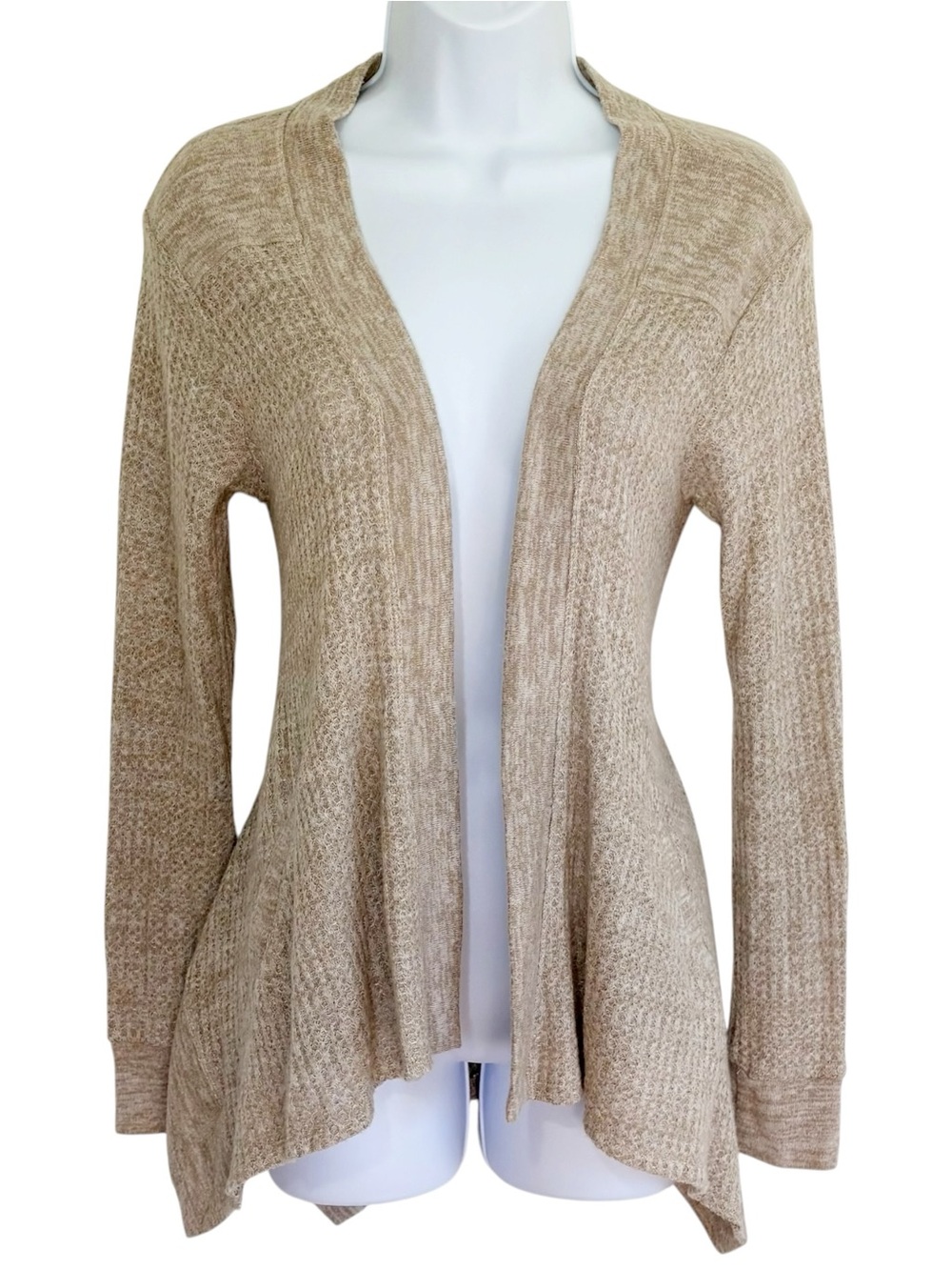 ALTAR’D STATE Oatmeal Open Front Cardigan Soft Knit Pockets Neutral Small